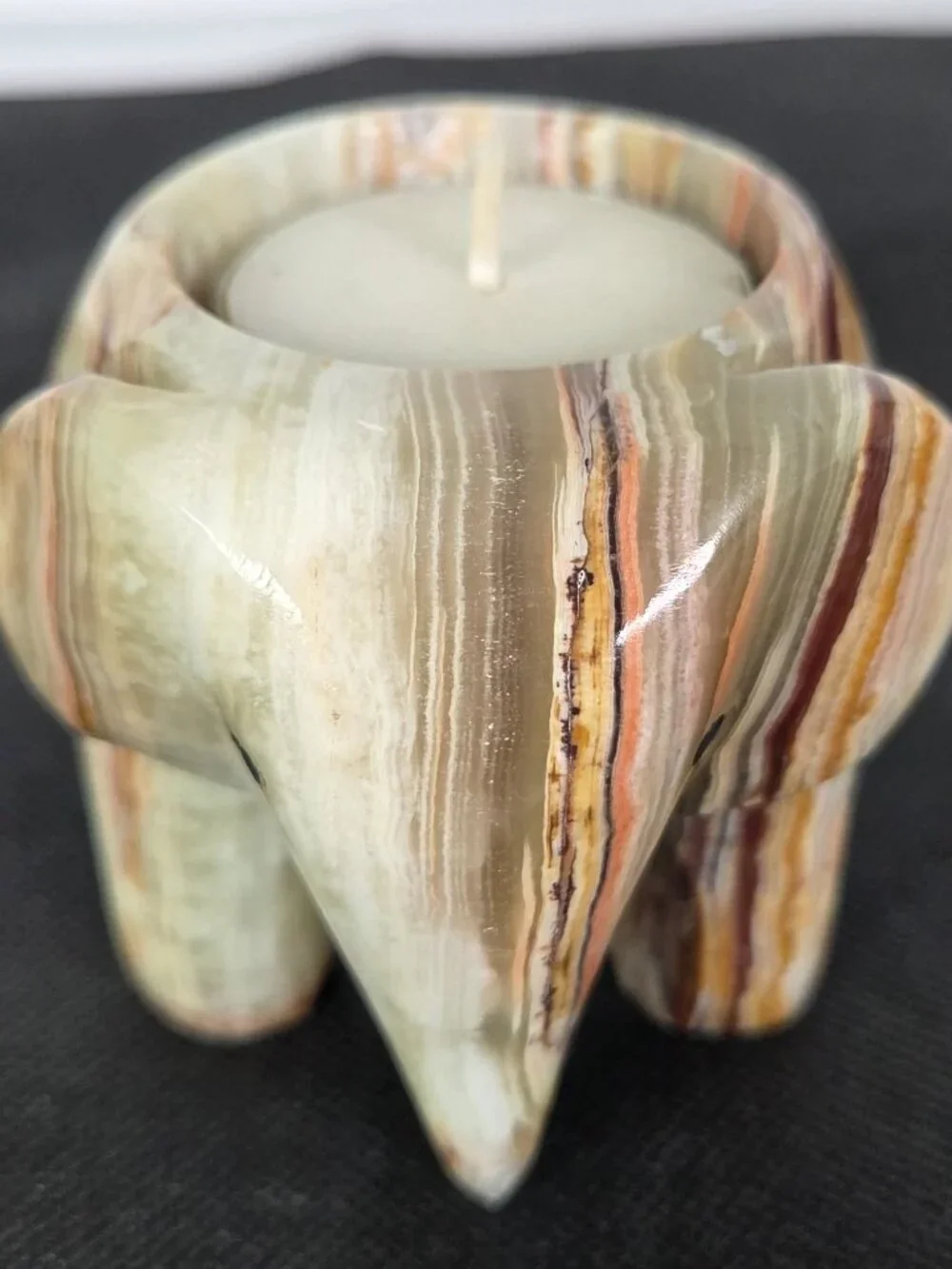 Marble Elephant Tea-Light Holder 3